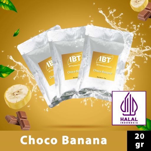 

Bahan Minuman Bubuk Rasa Choco Banana. Coklat Pisang IBT Premium Powder Sachet