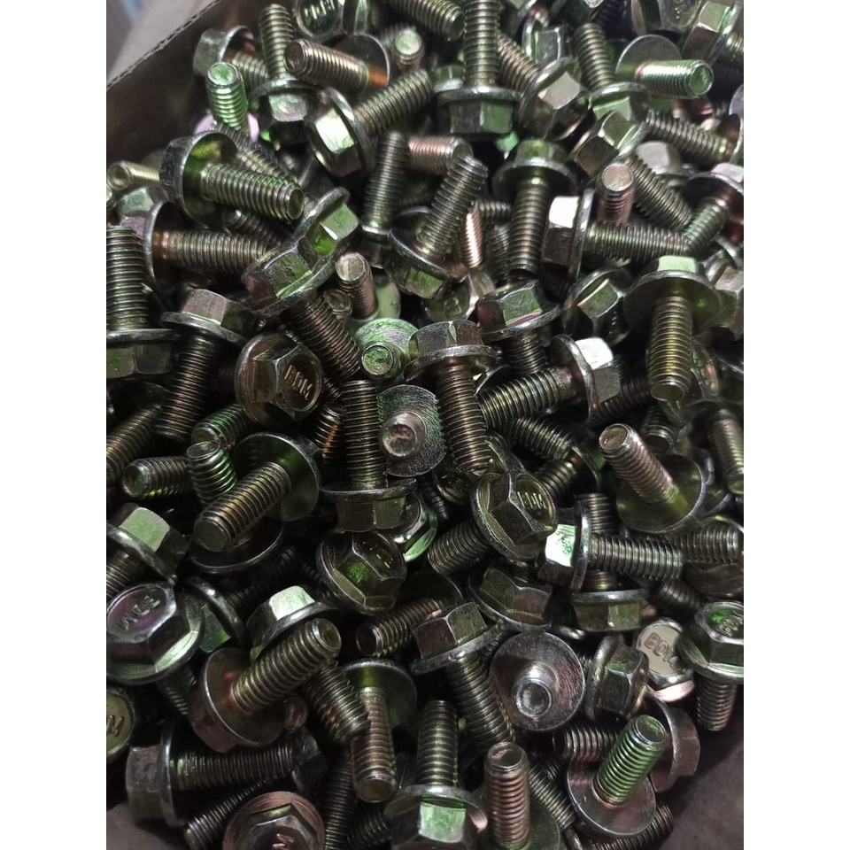FLANGE BOLT M6X12/ BAUT TOPI M6X12/ BAUT FLANGE M6X12