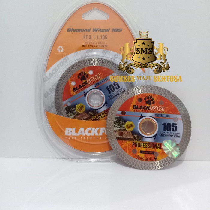 Diamond Wheel Blackfoot Turbo 4"105/Mata Pisau Potong Keramik&Granit