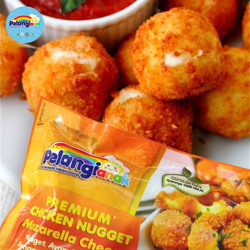 

Pelangi anak Nugget Mozzarella 250gram non msg non pengawet