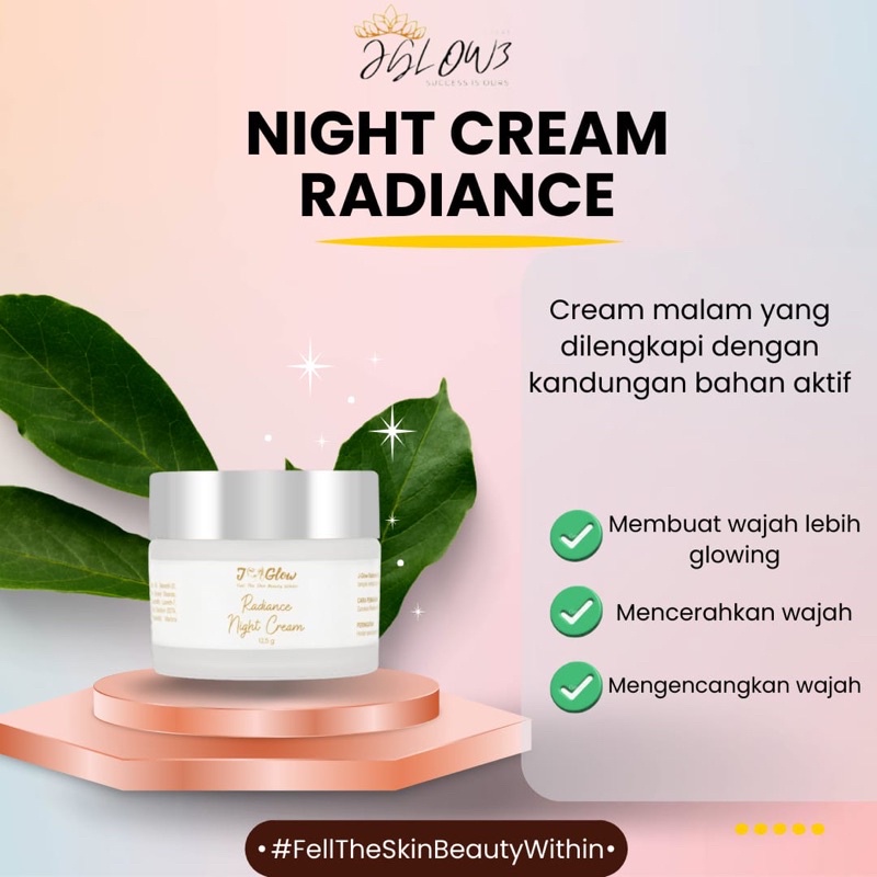 J-GLOW CREAM MALAM - Night Cream 12,5gram