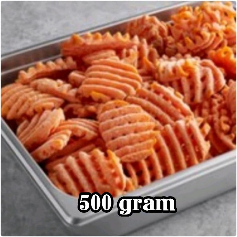 Jual McCain waffle fries criss cut french fries kentang goreng waffle 500gram Shopee Indonesia