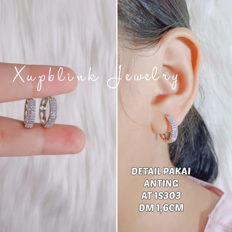 Anting Titanium Silver Wanita Super Mewah