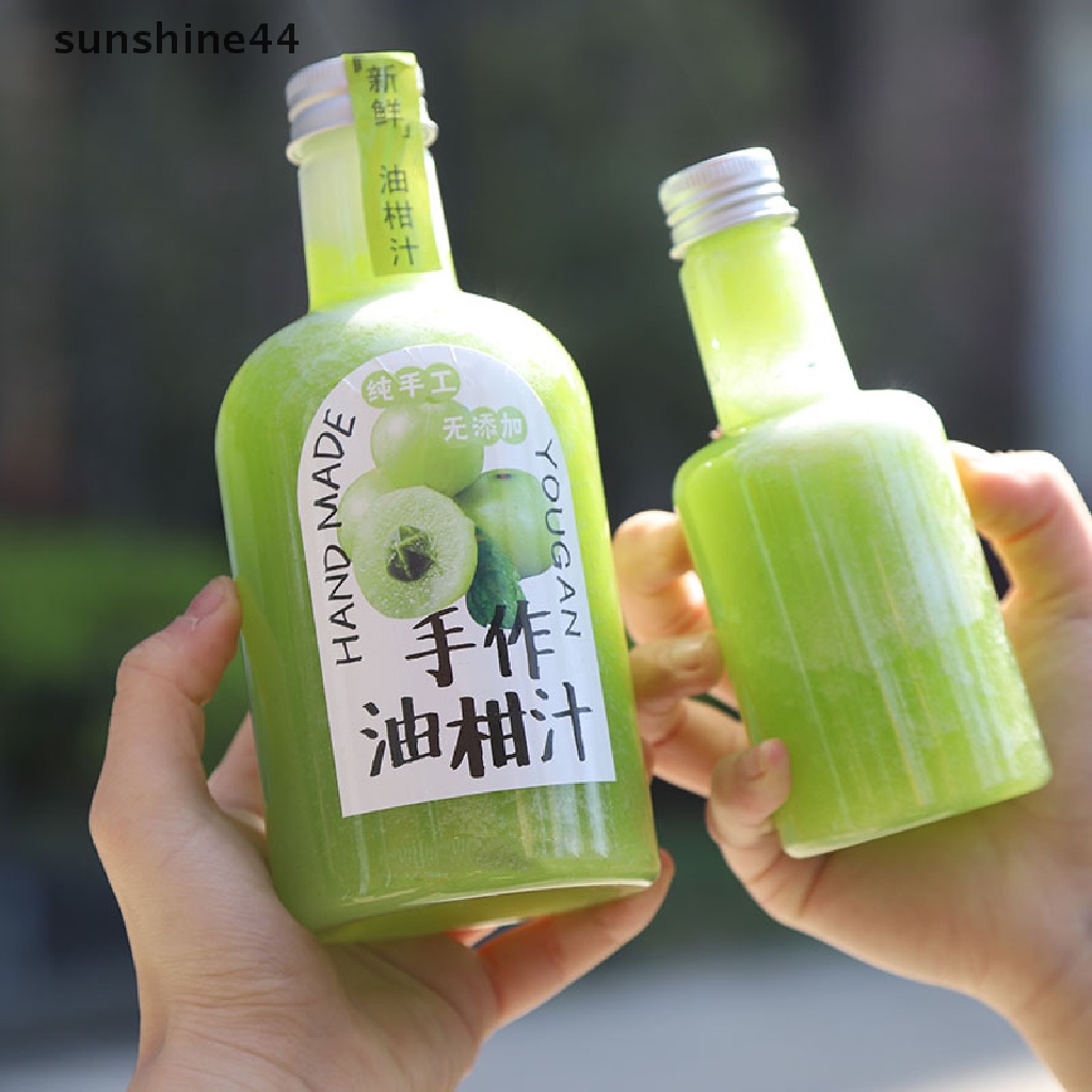 Sunshine Botol Minum Mini Kosong Bahan Plastik Dengan Tutup Untuk Wine / Jus