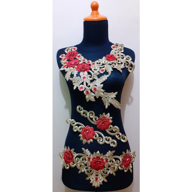 renda cantik mawar/renda bordir berkualitas/renda bordir tempel/renda bordir trend/renda bordir baru