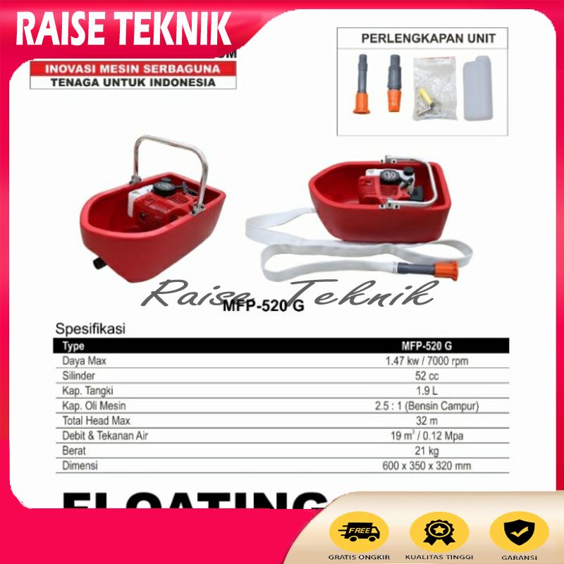 MESIN POMPA AIR APUNG MFP520G MATSUMOTO / FLOATING PUMP