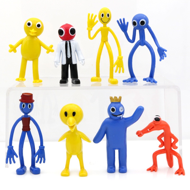 6pcs / 8Pcs / set Mainan Action Figure Model Anime Roblox Rainbow Friends Bahan PVC Untuk Dekorasi Anak