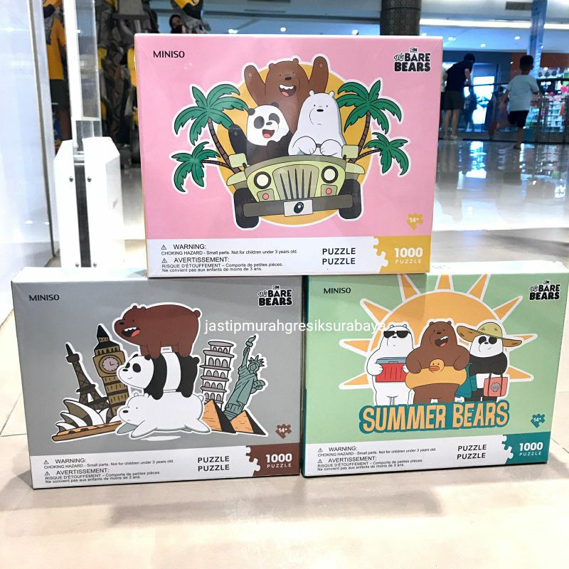 WE BARE BEARS 1000 PUZZLE MINISO MAINAN PUZZLE MINISO