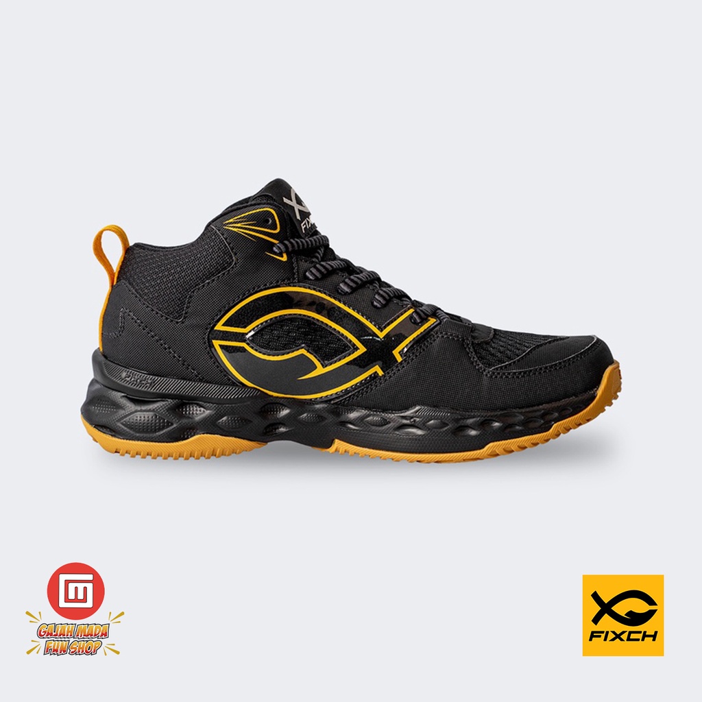 SEPATU VOLLY FIXCH - BERLIN BLACK - GOLD - BLACK volleyball shoes