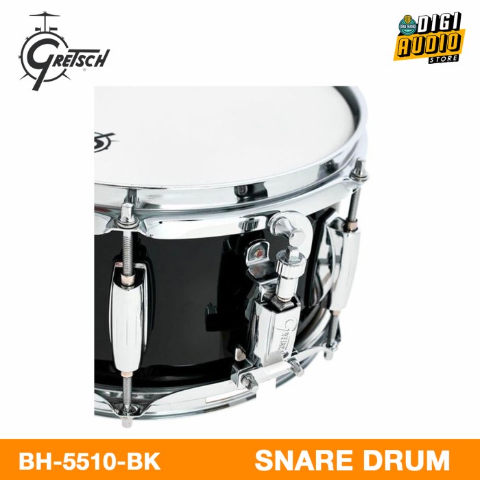 Snare Drum 10 X 5.5 Inch Gretsch Bh-5510-Bk Mighty Mini Snare Black #Original