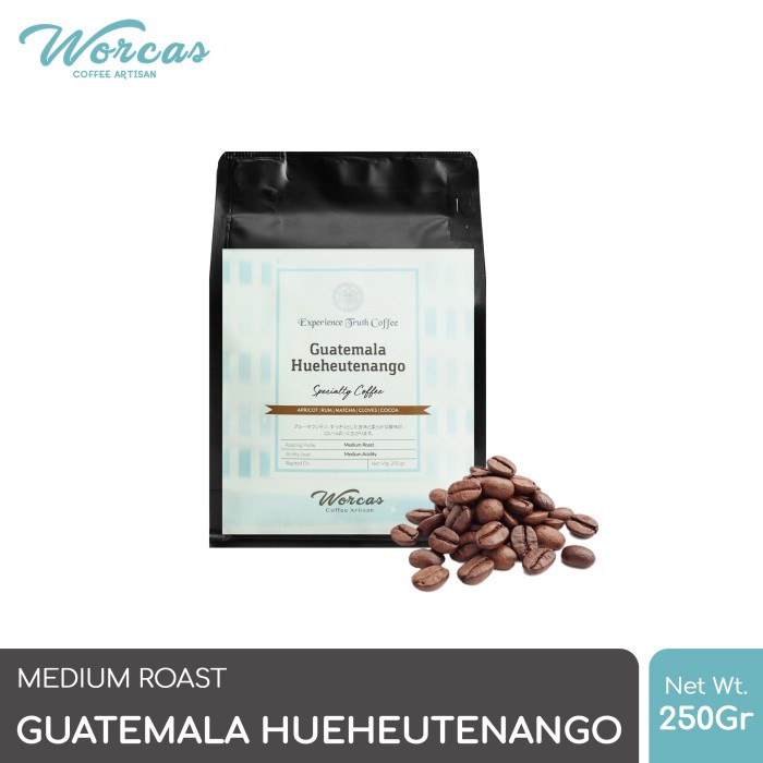 

BAYAR DITEMPAT WORCAS Arabica Guatemala Hueheutenango 250 Gram - Medium Roast /KOPI RUBE/KOPI