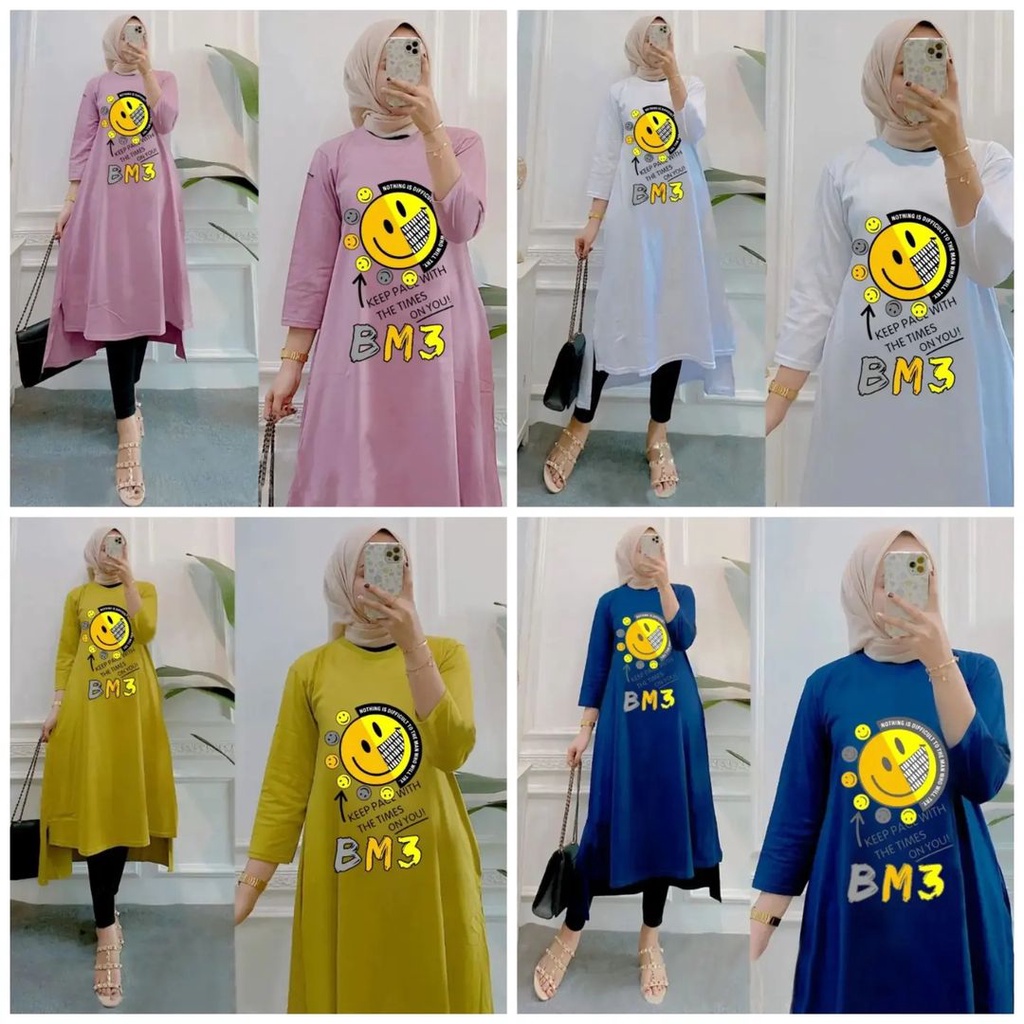 GAMIS TERBARU KEEP PACE HS MIDI DRESS MIDI DRESS MUSLIM JUMBO BAHAN KAOS KATUN COMBED 24s APLIKASI S