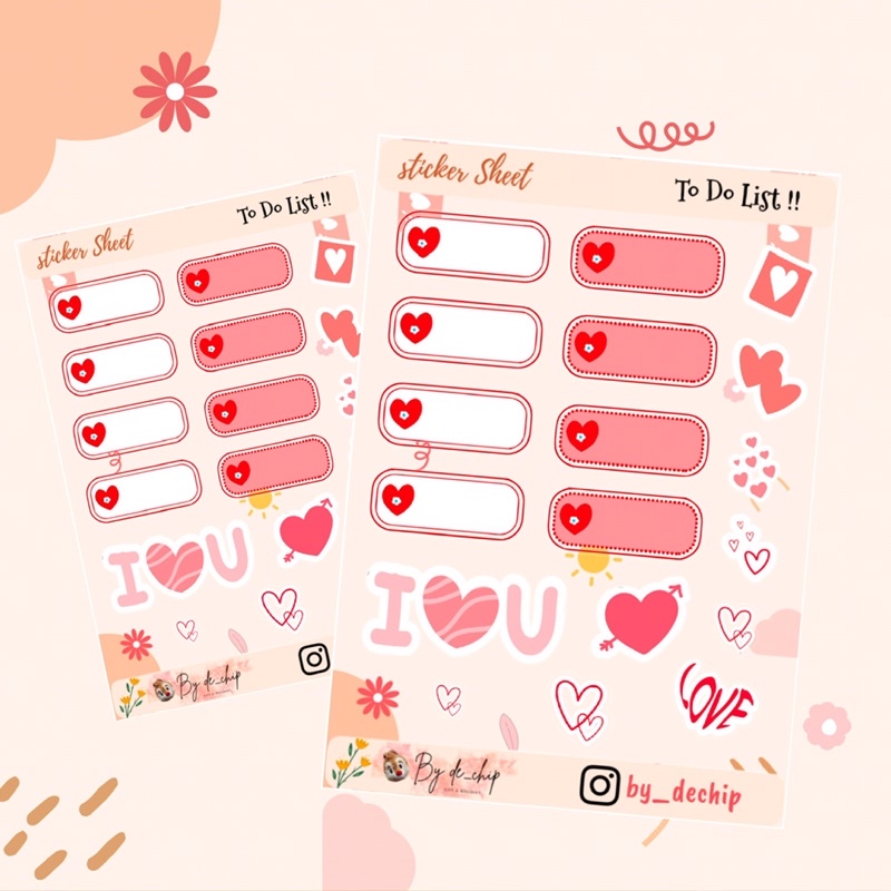 

Kiss cut journal sticker planner - love sticker kawaii - for tumbler journal laptop hp