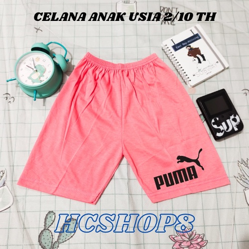 Celana Pendek Anak Laki Laki Perempuan Polos PU Usia 2-16th Unisex