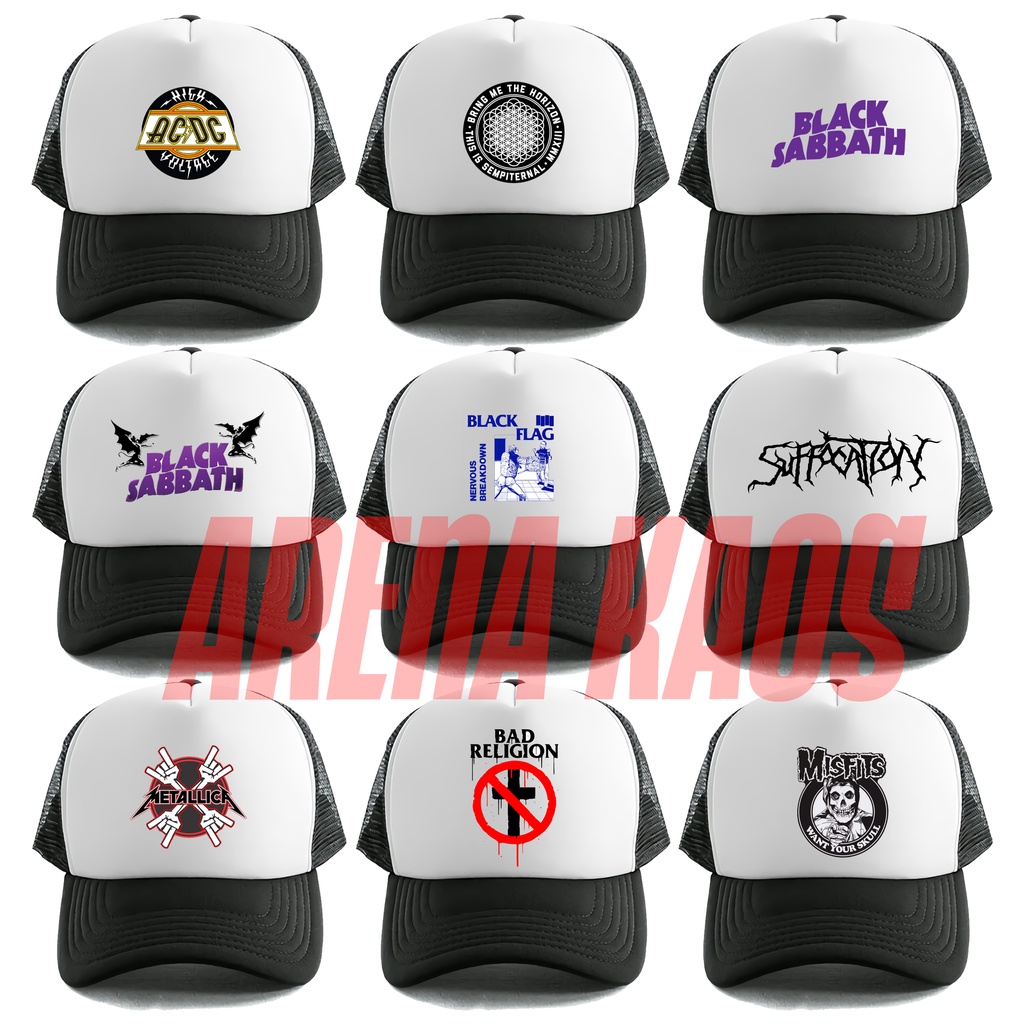 Black Sabbath / Bad Religion / BMTH / Antrax / ACDC/ MISFITS/ Suffocation / Topi Band / Topi Distro 