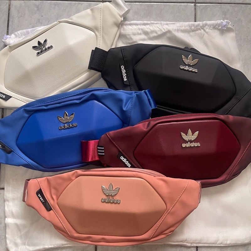 TAS WAISTBAG ADIDAS DIAMOND LEATHER IMPORT QUALITY