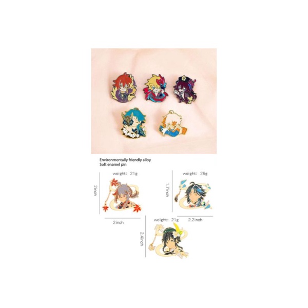 genshin impact cute character hard enamel pin