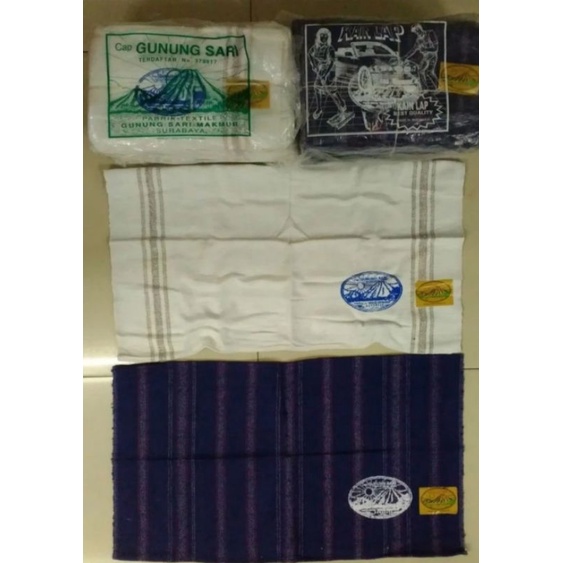 kain pel/lap/ serbet/gunungsari biru putih