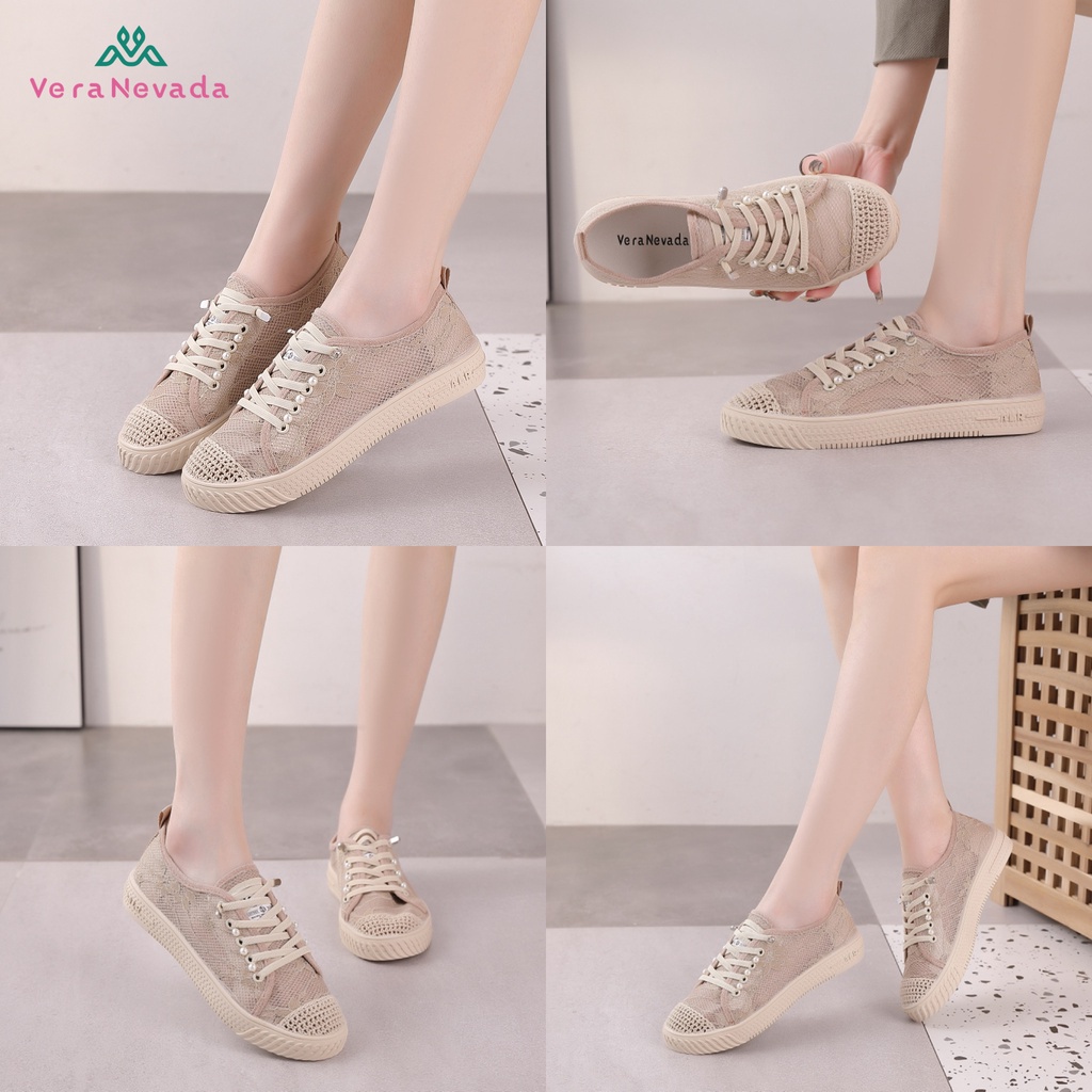 Vera Nevada Sepatu Sneakers Brokat Wanita Shoes VN1176