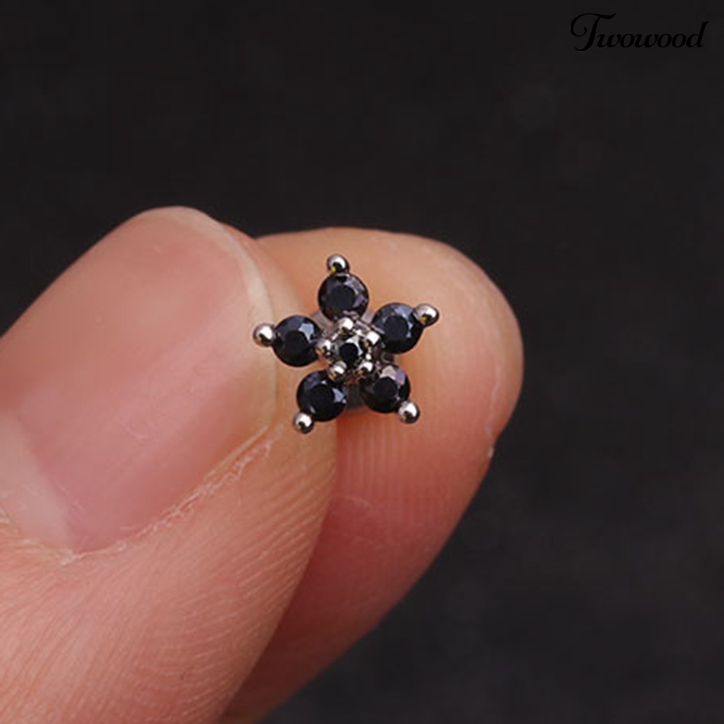 1pc Anting Stud Bentuk Bunga Gaya Korea Untuk Pesta