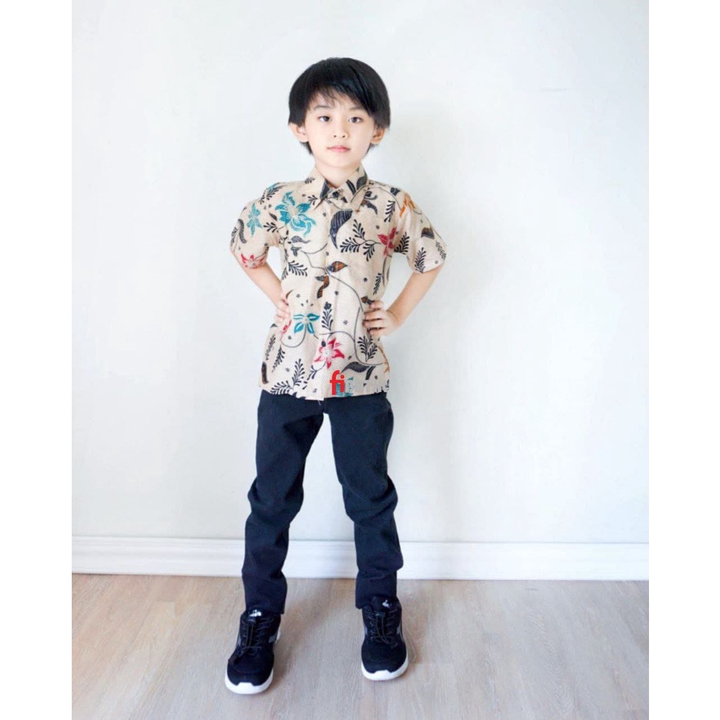 atik Papaku Couple Baju Kemeja Hem Batik Couple Ayah dan Anak Laki laki Cowok Premium Terbaru Terlaris Lengan Panjang Pendek