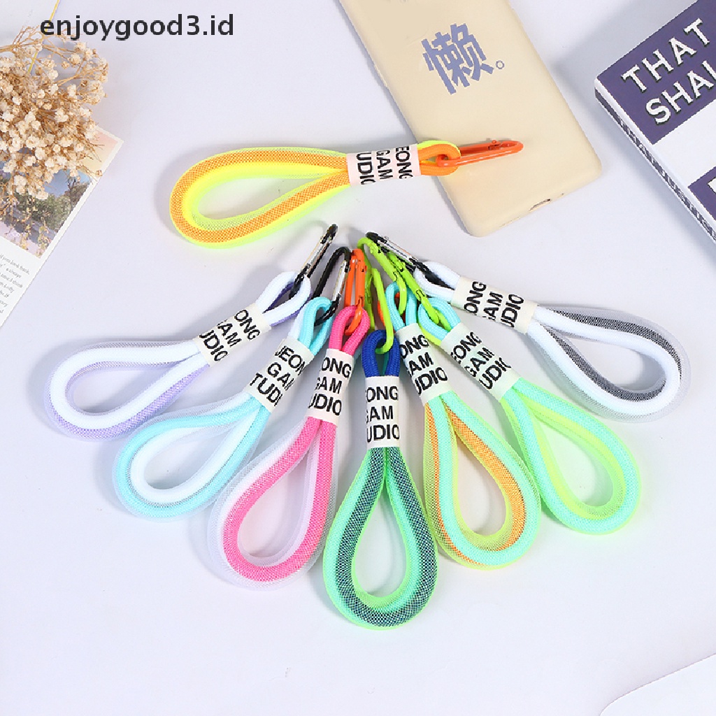 1 Pc Tali Tangan Pendek Warna-Warni Fluorescent Untuk Ponsel