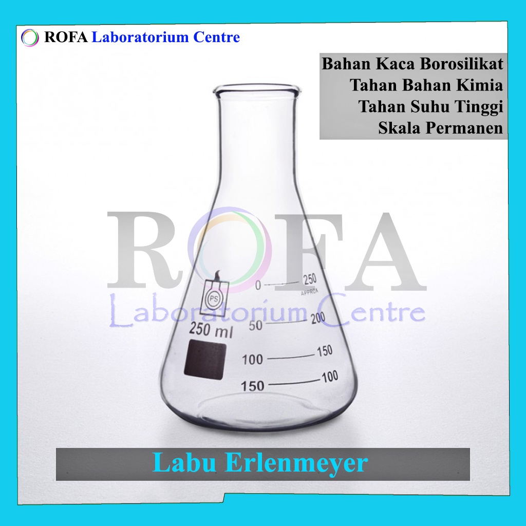 Jual Labu Erlenmeyer / Erlenmeyer Flask / Conical Glass Pyrex 250 ML ...