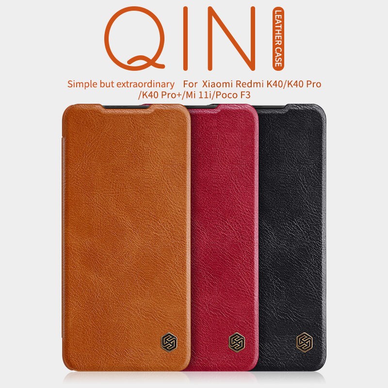 Xiaomi Poco F3 Nillkin Qin Leather Flip Case Original
