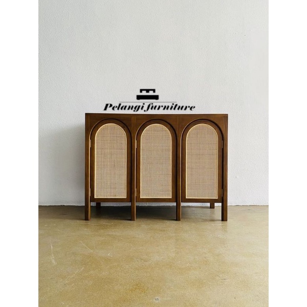 kabinet jati rotan lemari TV