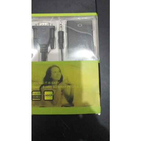 Converter VGA Male to HDMI Female With Micro USB Power & Audio / Kabel