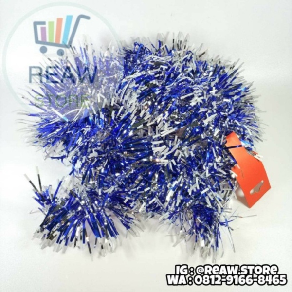 Promo Slinger / Tinsel / Slinger Natal / Hiasan Natal Slinger Biru Murah