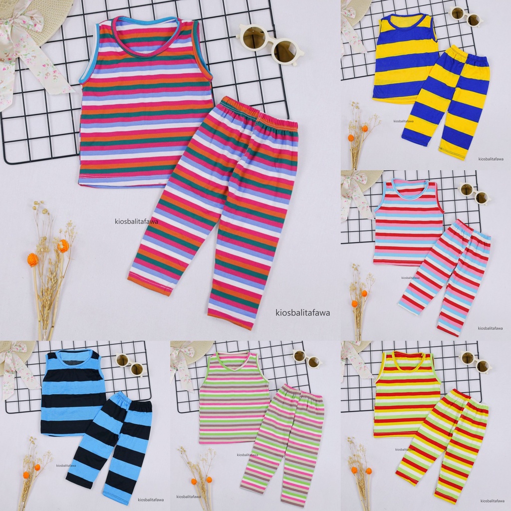 Setelan Sherly uk 0-12 Bulan / Baju Bayi Anak Perempuan Set Kaos Baby Tanktop Celana Panjang Legging