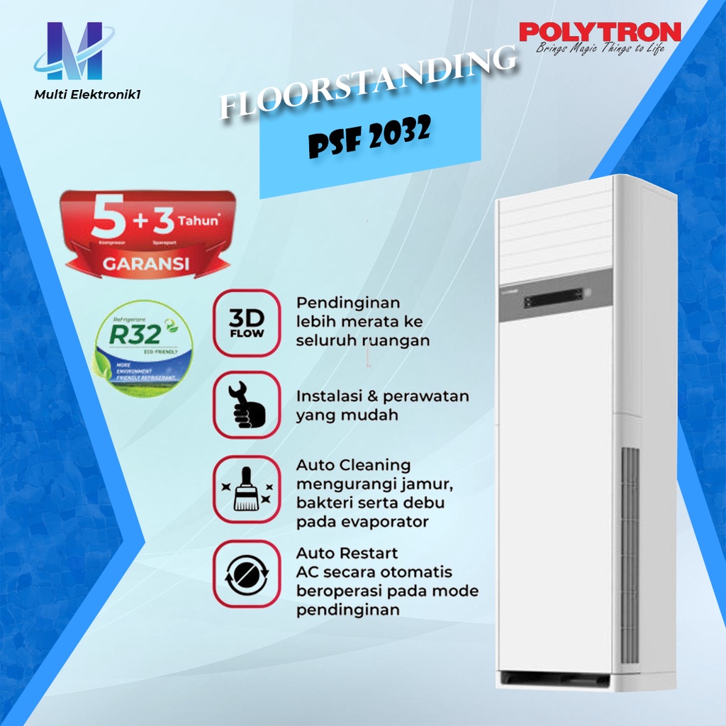 Polytron AC Floor Standing 2PK PSF-2032 / 2 PK PSF 2032