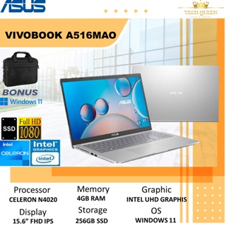 ASUS VIVOBOOK A516MAO - Intel N4020 8GB RAM 256GB SSD WINDOWS 11 15.6FHD