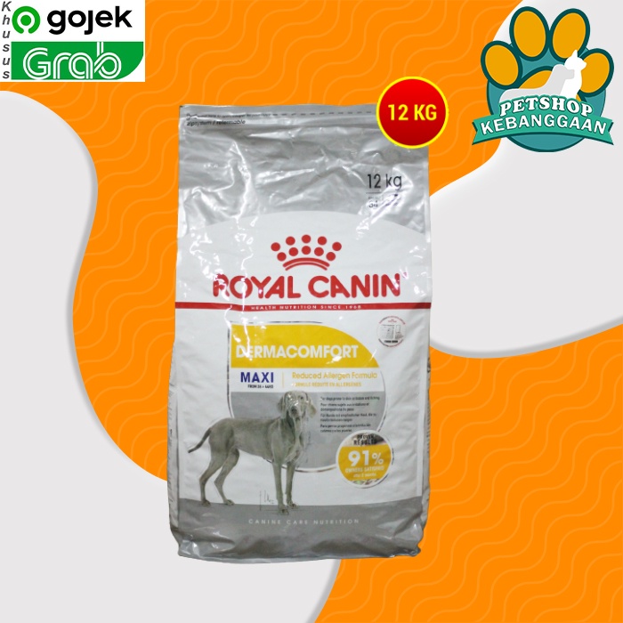 GOSENDMakanan Anjing Royal Canin Maxi Dermacomfort Sensitive Skin 12kg