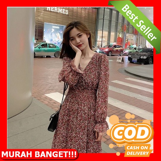 Dress Scuba Jumbo / Dress Kondangan/ Baju Pesta/ Baju Natal [Eva]Dress Panjang Gamis Tunik Motif Bun