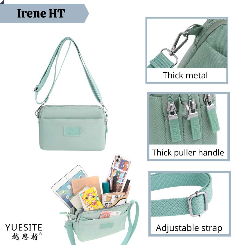 TAS SELEMPANG CEWEK FASHION KOREA SLING BAG IMPORT YUESITE IRENE ANTI AIR CYUTEBAGS