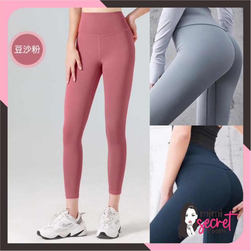 ❤ MIMI ❤ Celana Legging Yoga Sport Olahraga Pajang Wanita Fitness Waist Import High Quality