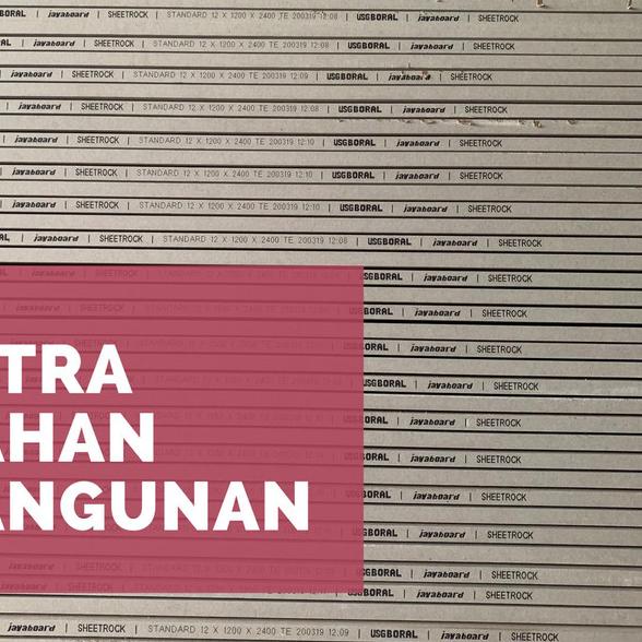 Gypsum Sheetrock jayaboard 12mm x 1200 x 2400 mm - Gypsum Jaya 12mm