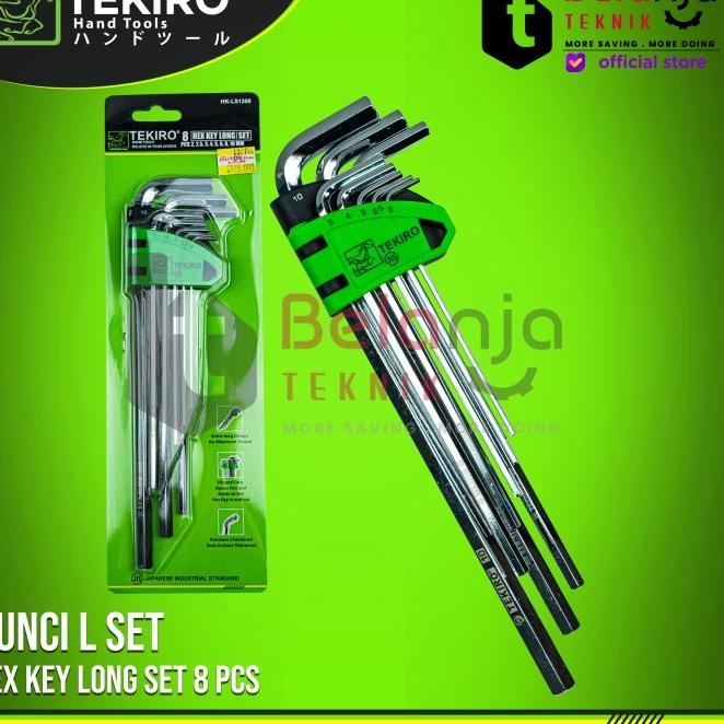Tekiro Kunci L Set Panjang 8 PCS MM - Kunci L Set Panjang Tekiro
