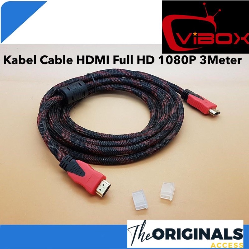 Kabel set top box HDMI to HDMI 3 Meter | HDTV Cable tv smart box 3M 1080P material gold plate vibox original 4K Promo By Sen