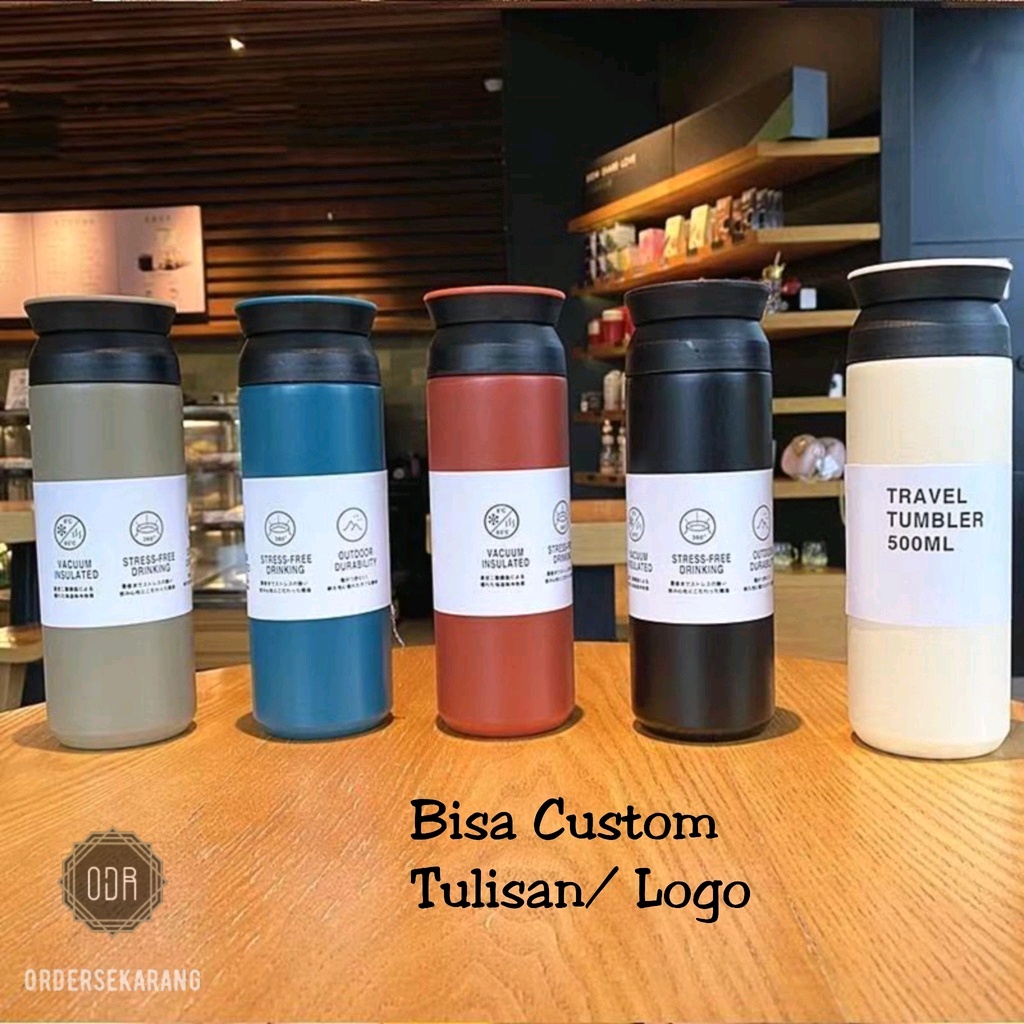 TUMBLER JAPAN TRAVEL THUMBLER TUMBLR TERMOS THERMOS TEMPAT BOTOL MINUM SOUVENIR KADO PERNIKAHAN WEDDING TUNANGAN HAMPERS CUSTOM GRAFIR LASER LOGO NAMA BRAND MERK