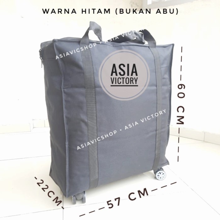 Tas Travel TJ Troli Trolley Barang Shopping Bag Roda 4 Foldable Lipat