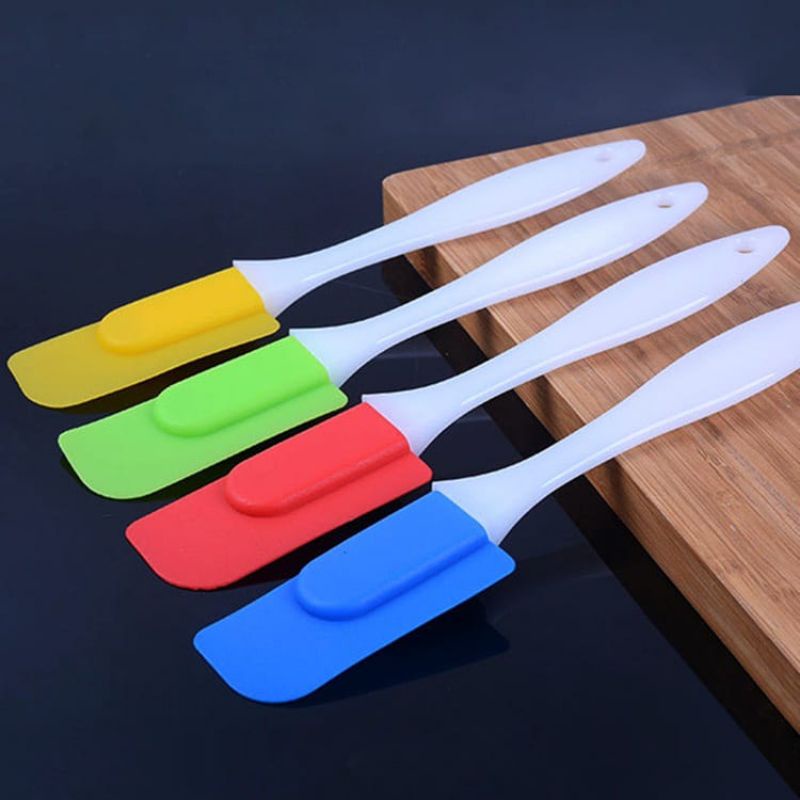 SPATULA MASAK SILICON TAHAN PANAS SPATULA OLES ADUK ADONAN KUE ANTI LENGKET FOOD GRADE