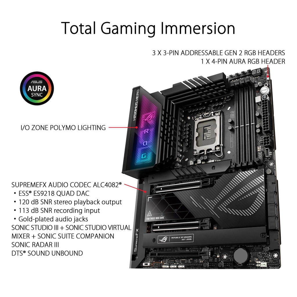 ASUS ROG MAXIMUS Z790 HERO DDR5 WIFI | Motherboard Intel LGA1700 ATX