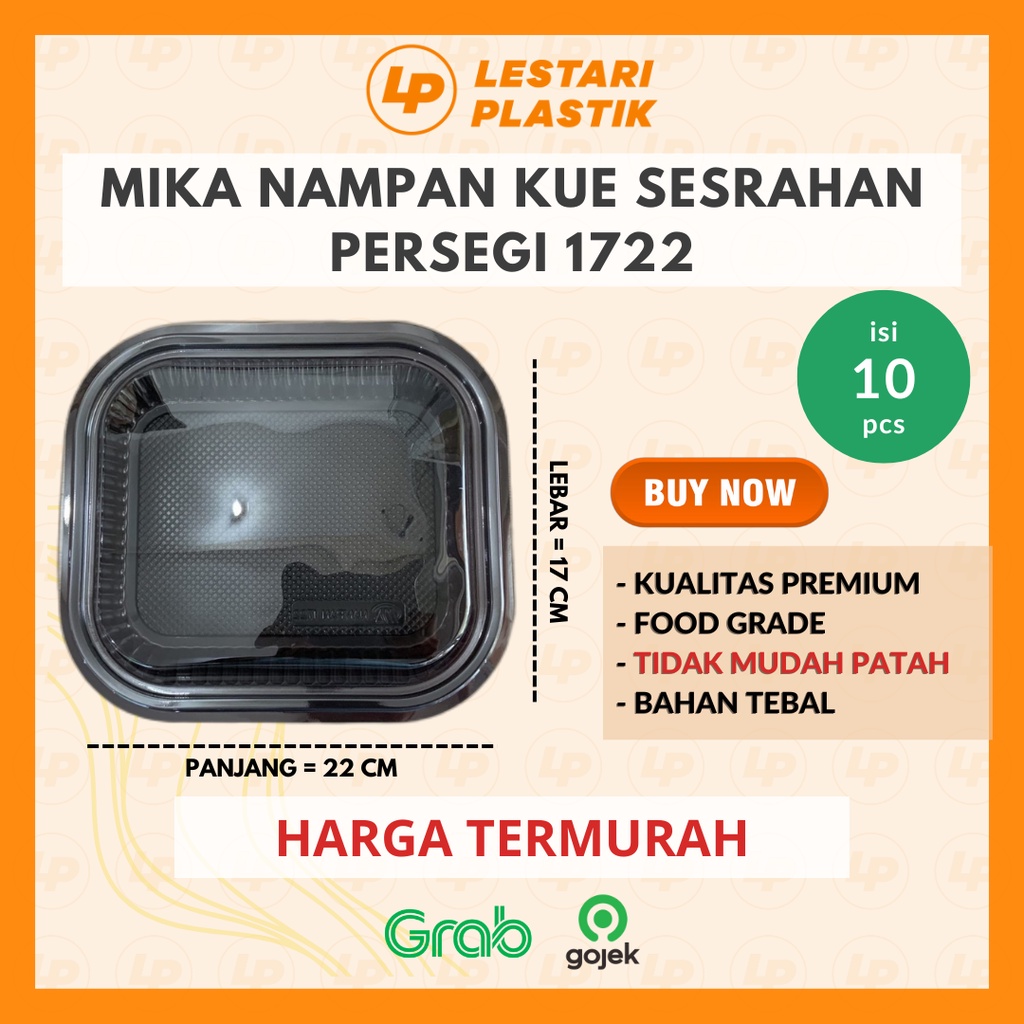 [TERMURAH] Kotak Mika / Mika Seserahan / Mika Kue / Mika Kue seserahan /  Nampan kue /  Nampan Kue S