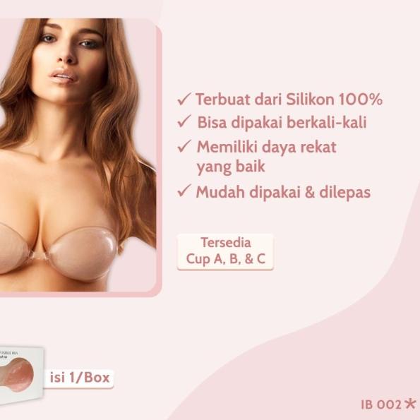Invisible Push Up Bra Tanpa Tali BH Tempel Silicon Sorex IB 002 - Cup C