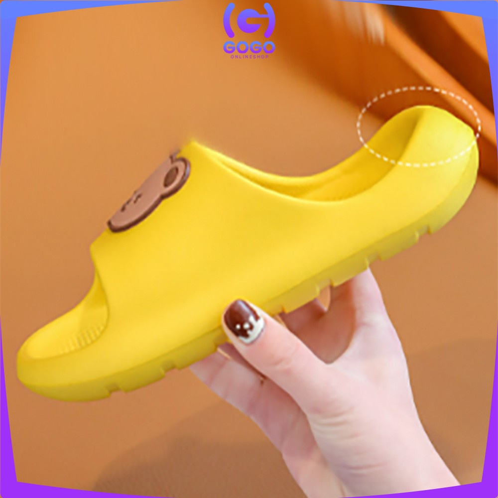 GOGO-S45 Sandal Anak Perempuan Laki Laki Model Slip On Motif Beruang Anti Slip / Sandals Bear Baby Slippers High Quality Import