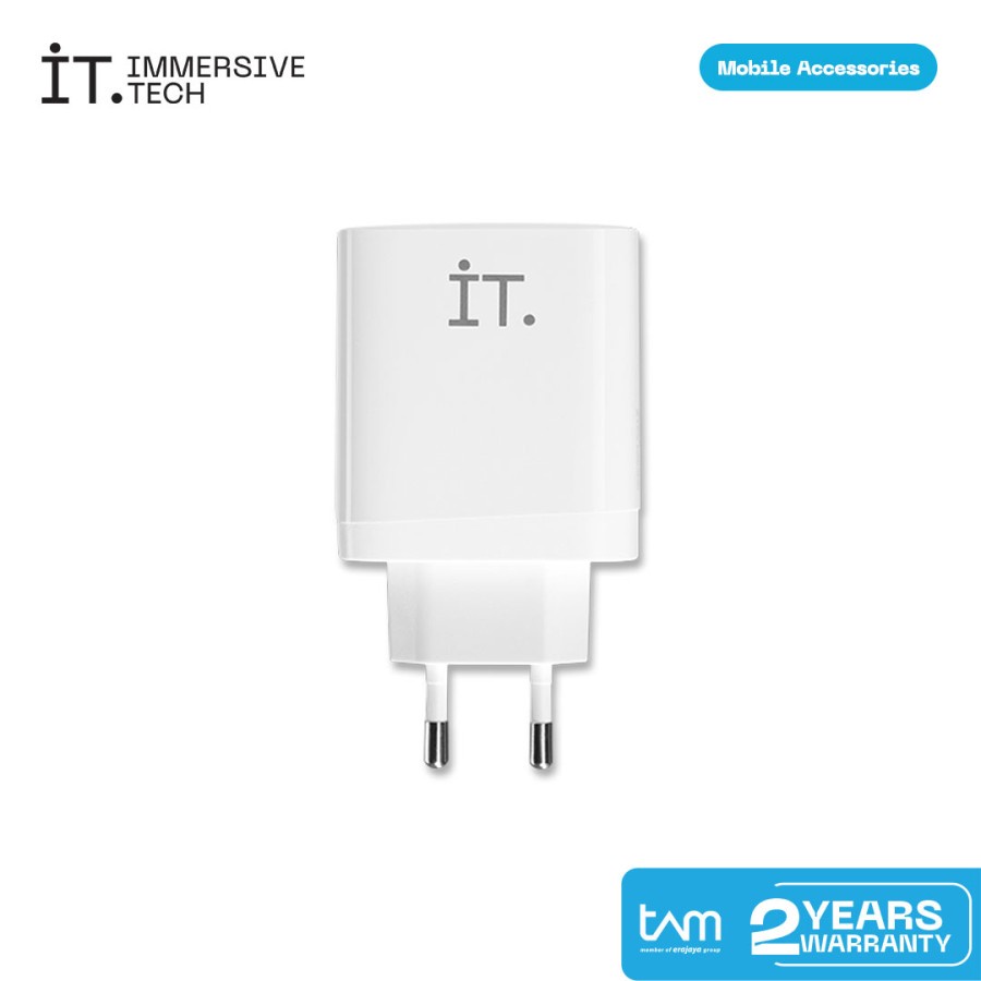 IT Plug 65 W Dual Port Charger - White