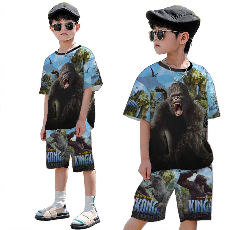 RILLO - Setelan Anak Laki-laki Print Jungle